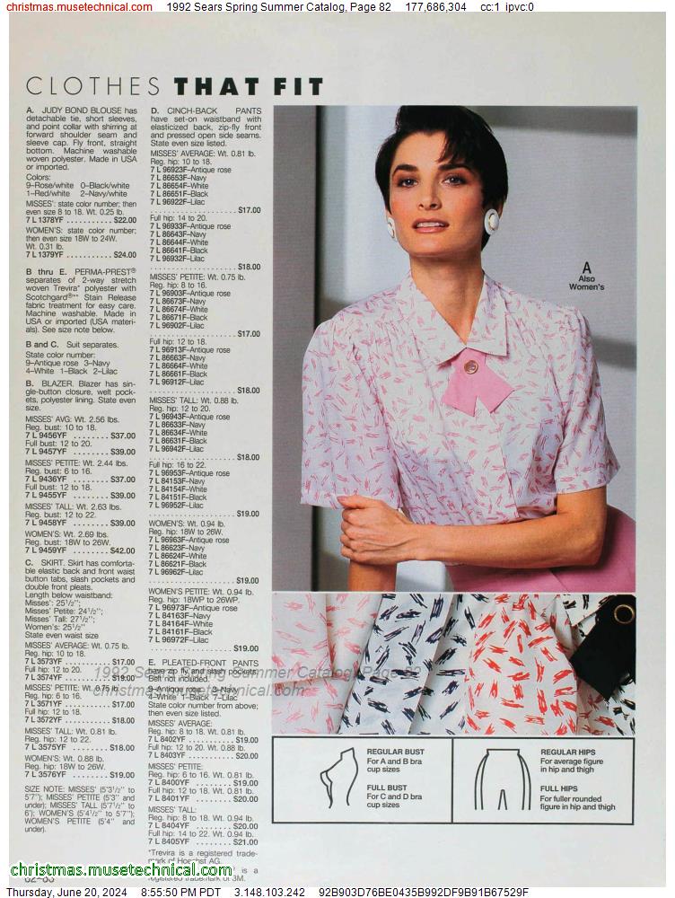1992 Sears Spring Summer Catalog, Page 82