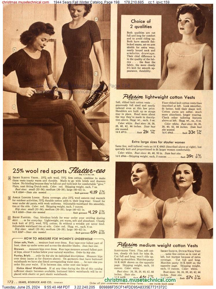 1944 Sears Fall Winter Catalog, Page 198