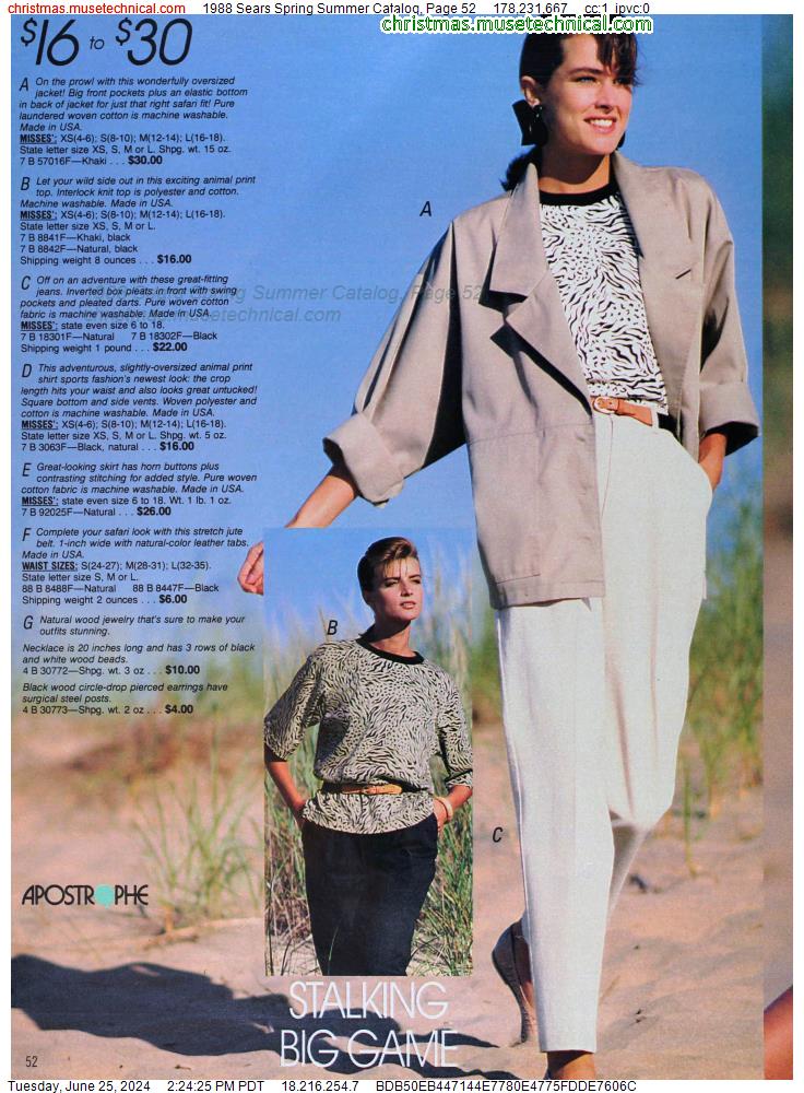 1988 Sears Spring Summer Catalog, Page 52