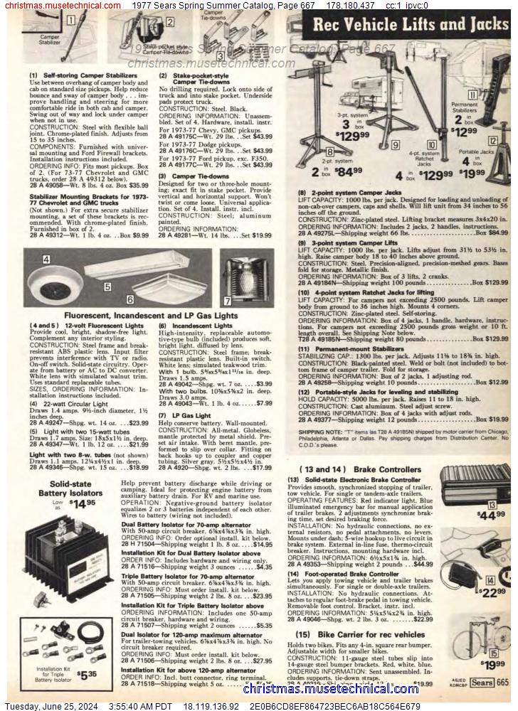 1977 Sears Spring Summer Catalog, Page 667