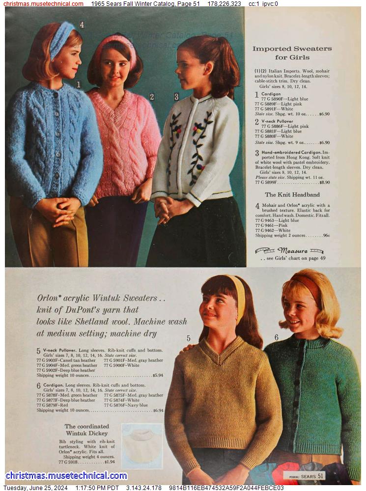 1965 Sears Fall Winter Catalog, Page 51