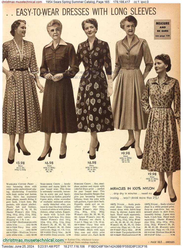 1954 Sears Spring Summer Catalog, Page 165