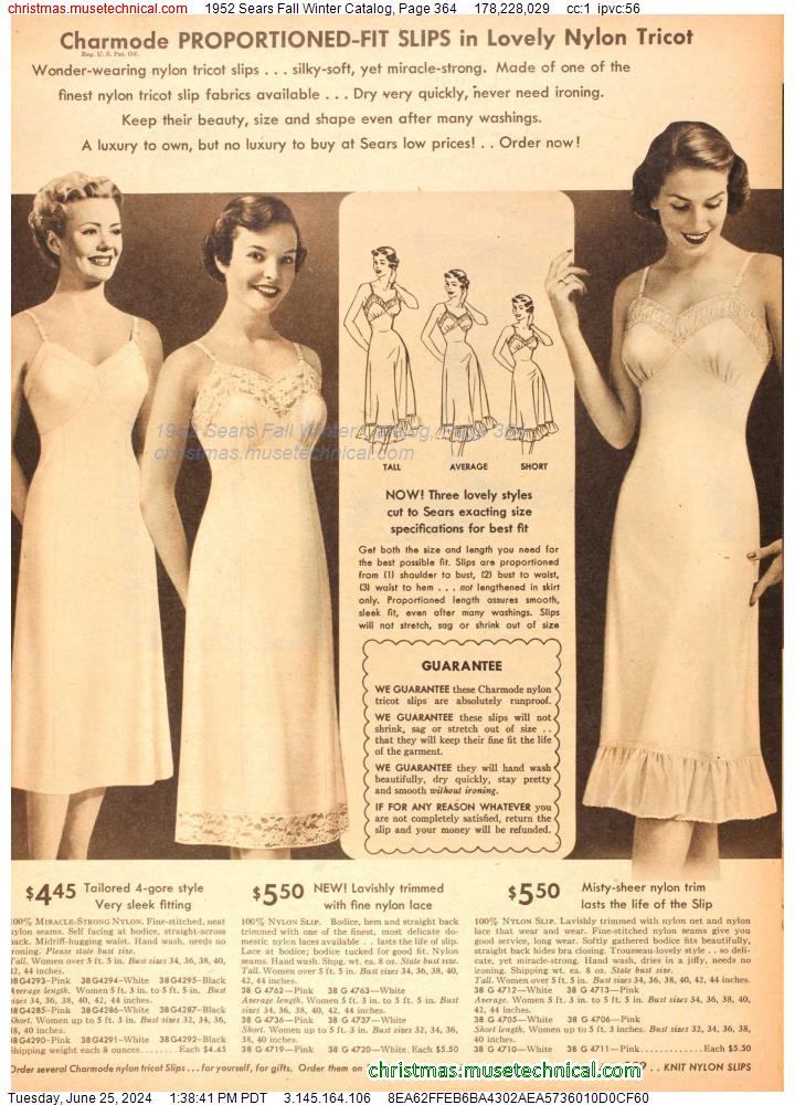 1952 Sears Fall Winter Catalog, Page 364
