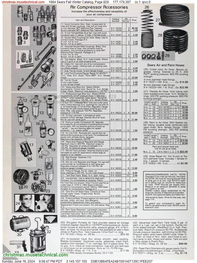 1984 Sears Fall Winter Catalog, Page 829