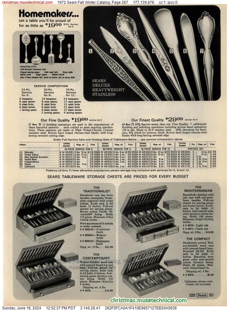 1972 Sears Fall Winter Catalog, Page 267