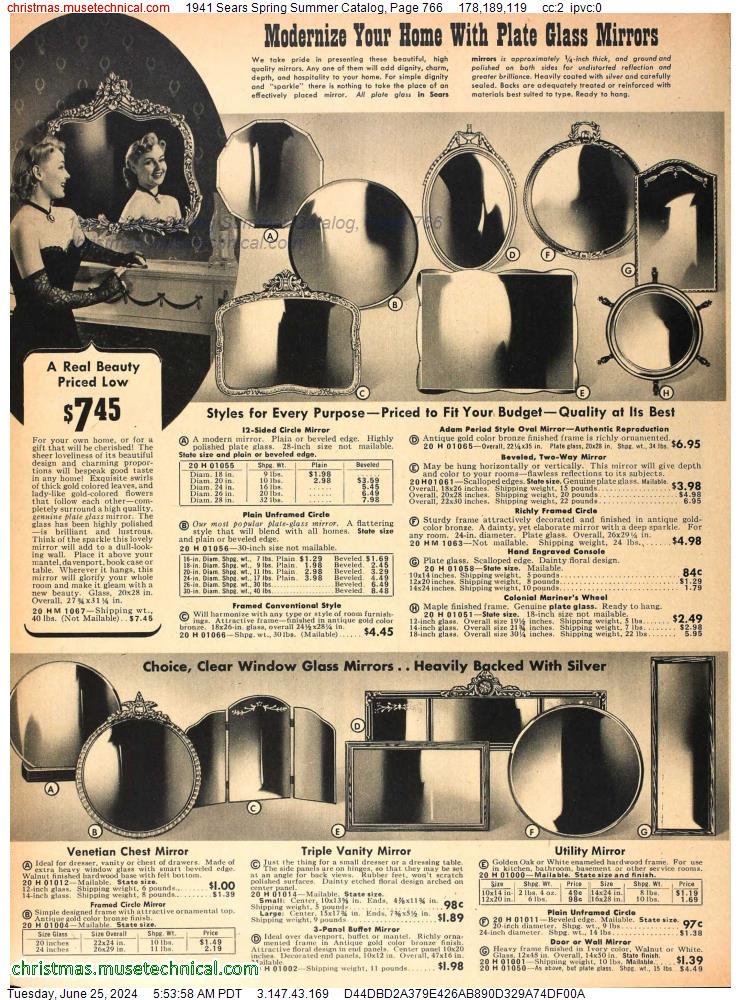 1941 Sears Spring Summer Catalog, Page 766