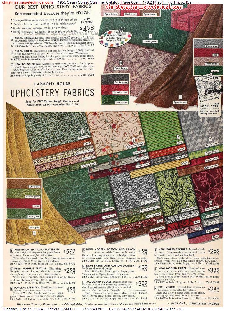 1955 Sears Spring Summer Catalog, Page 669