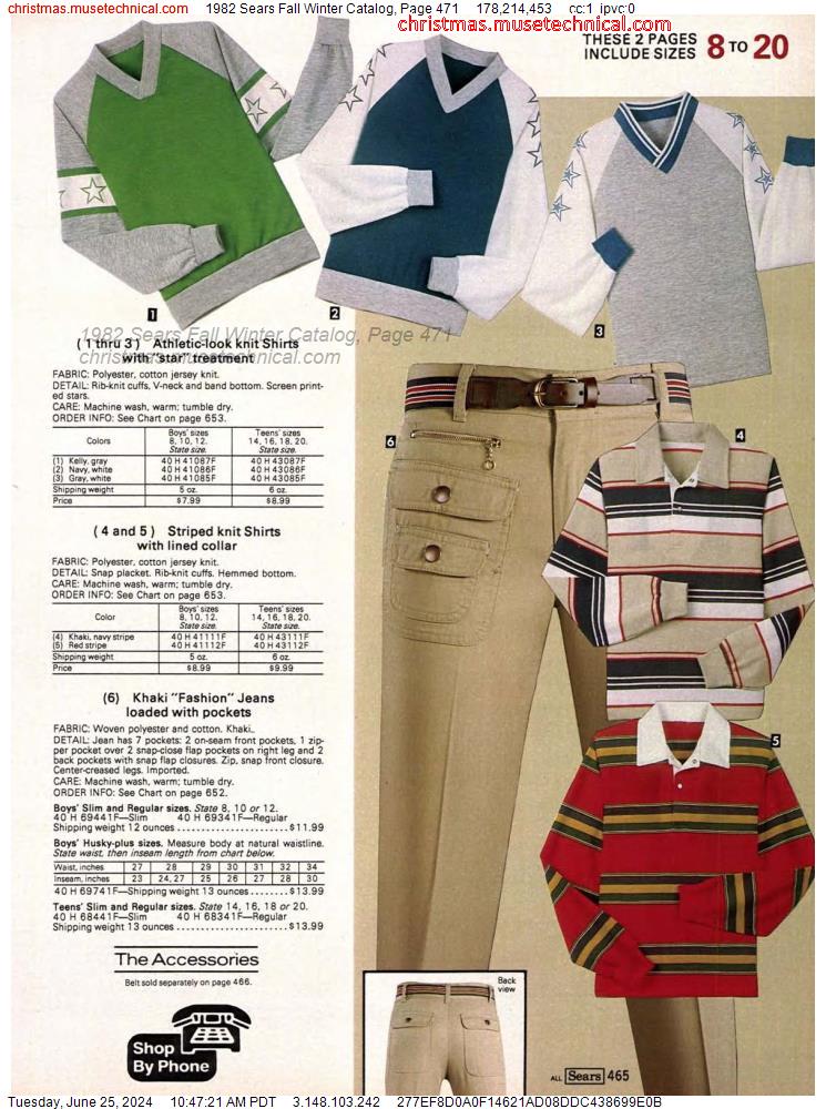 1982 Sears Fall Winter Catalog, Page 471