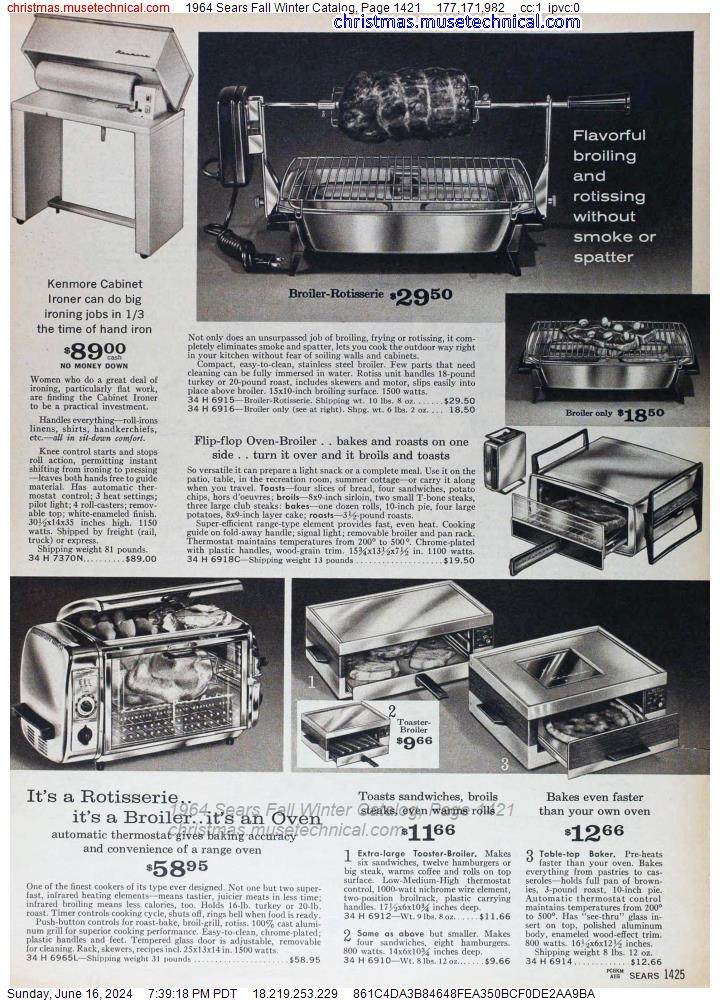 1964 Sears Fall Winter Catalog, Page 1421