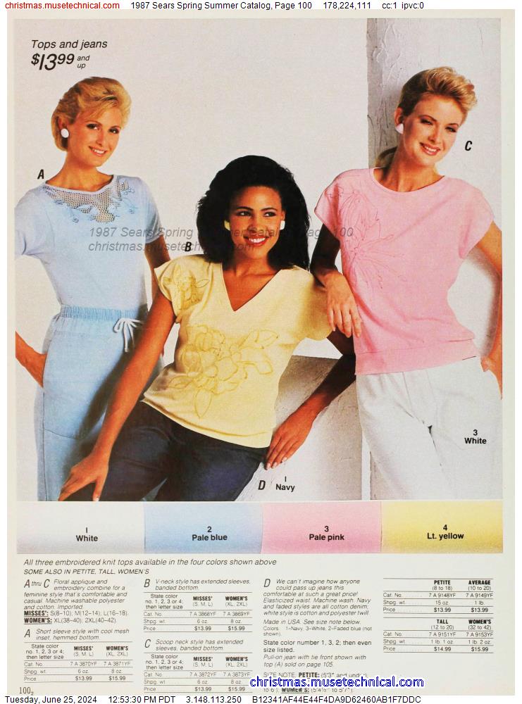 1987 Sears Spring Summer Catalog, Page 100