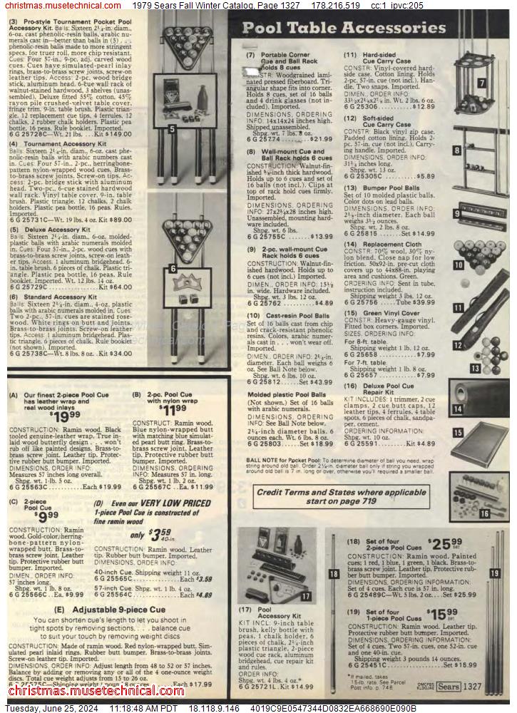 1979 Sears Fall Winter Catalog, Page 1327
