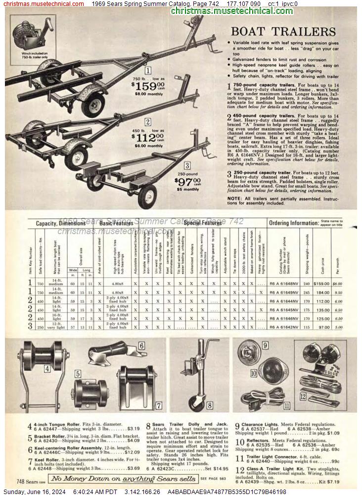 1969 Sears Spring Summer Catalog, Page 742