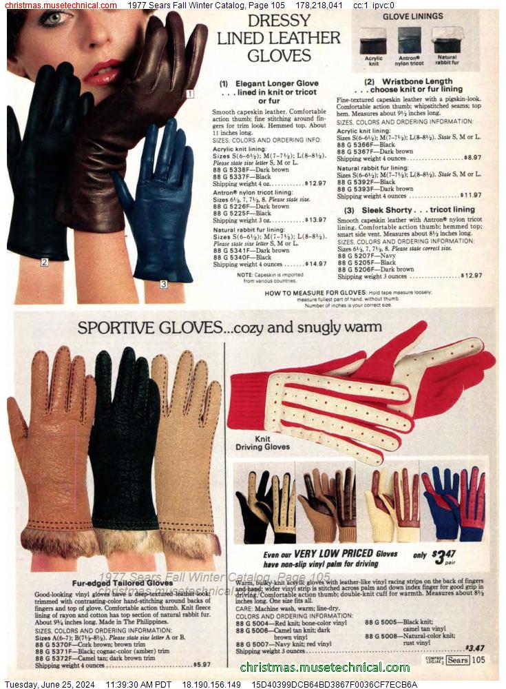1977 Sears Fall Winter Catalog, Page 105