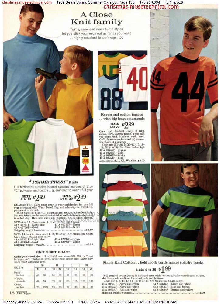 1969 Sears Spring Summer Catalog, Page 130