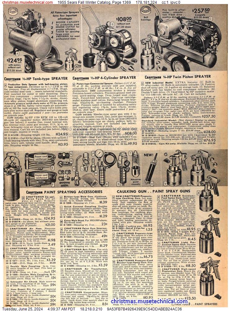 1955 Sears Fall Winter Catalog, Page 1369