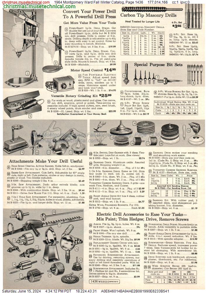 1964 Montgomery Ward Fall Winter Catalog, Page 1436