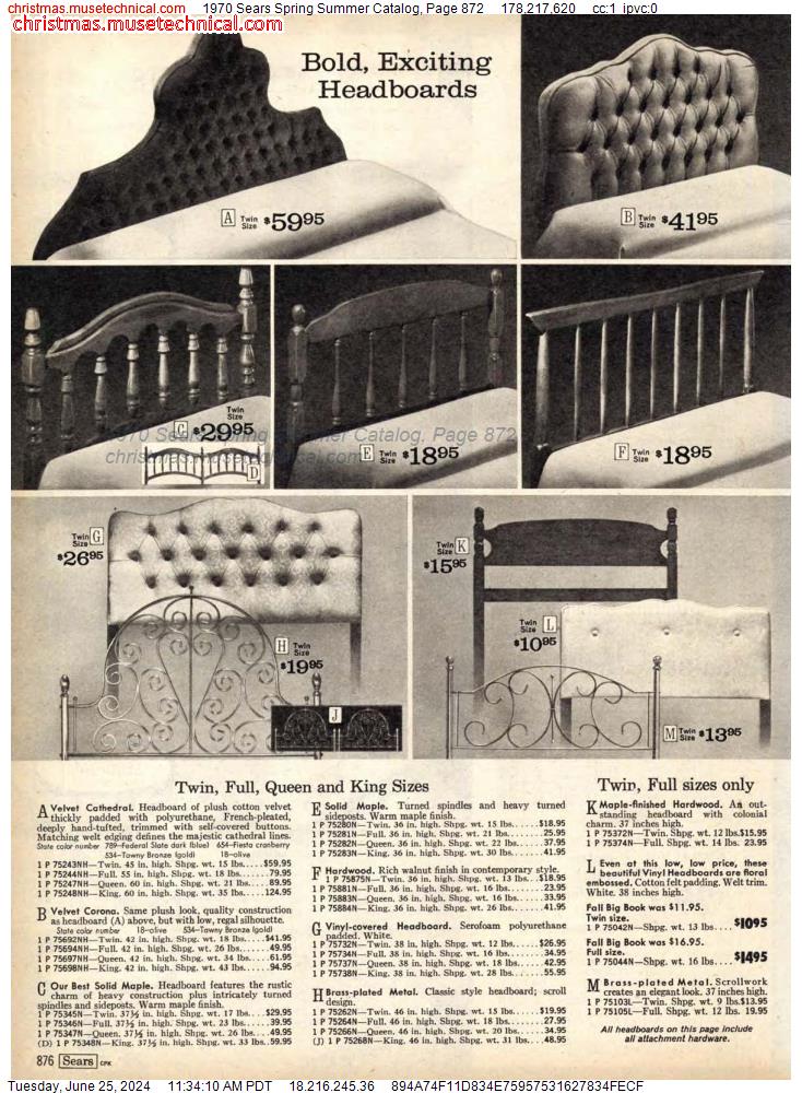 1970 Sears Spring Summer Catalog, Page 872