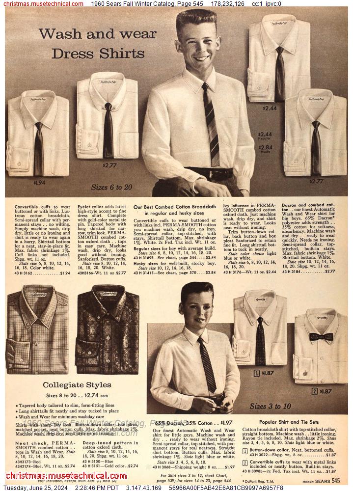 1960 Sears Fall Winter Catalog, Page 545