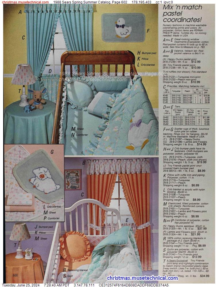 1988 Sears Spring Summer Catalog, Page 602