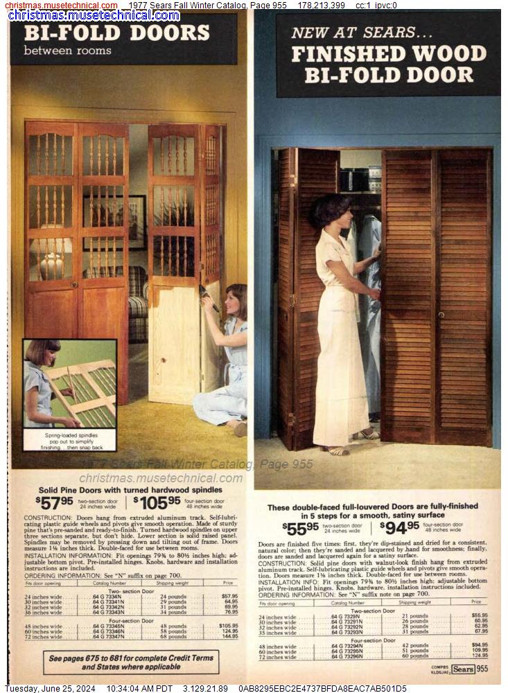 1977 Sears Fall Winter Catalog, Page 955