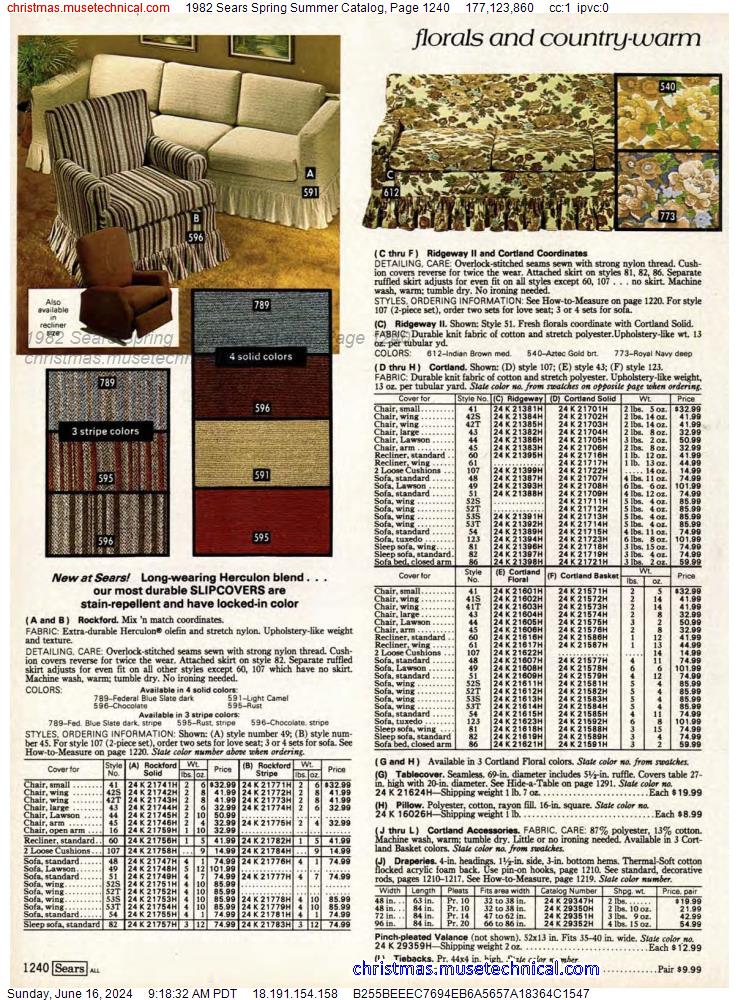 1982 Sears Spring Summer Catalog, Page 1240