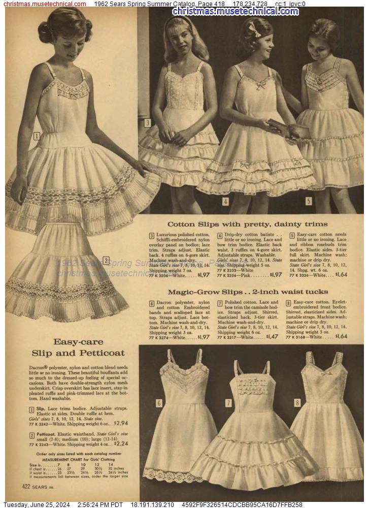 1962 Sears Spring Summer Catalog, Page 418