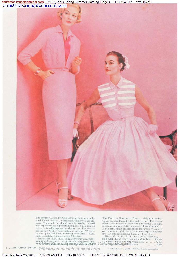 1957 Sears Spring Summer Catalog, Page 4
