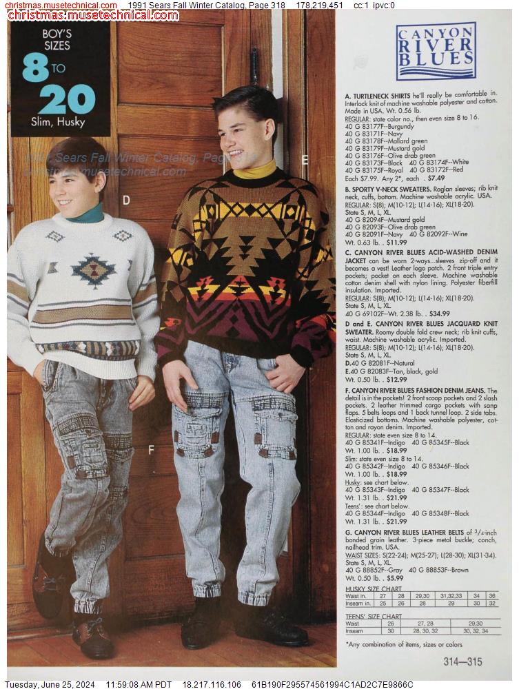 1991 Sears Fall Winter Catalog, Page 318