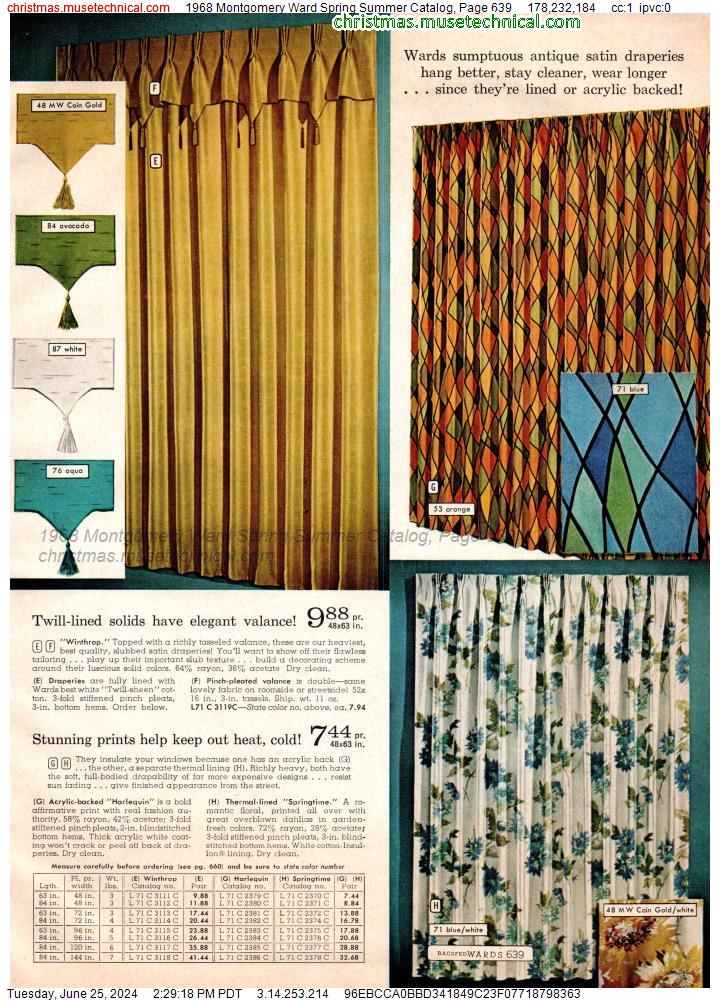 1968 Montgomery Ward Spring Summer Catalog, Page 639