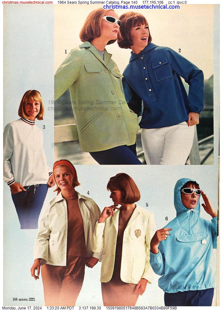 1964 Sears Spring Summer Catalog, Page 140