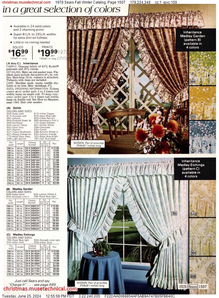1978 Sears Fall Winter Catalog, Page 1507
