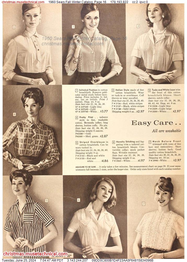 1960 Sears Fall Winter Catalog, Page 16