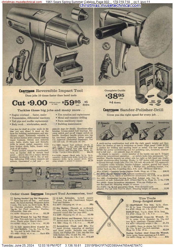 1961 Sears Spring Summer Catalog, Page 902