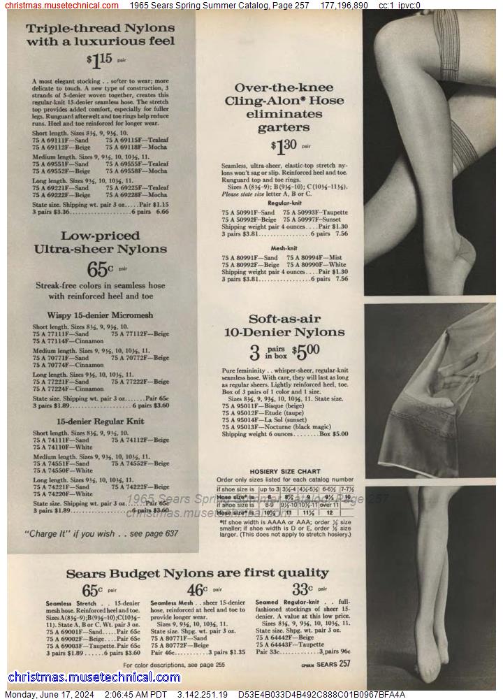 1965 Sears Spring Summer Catalog, Page 257