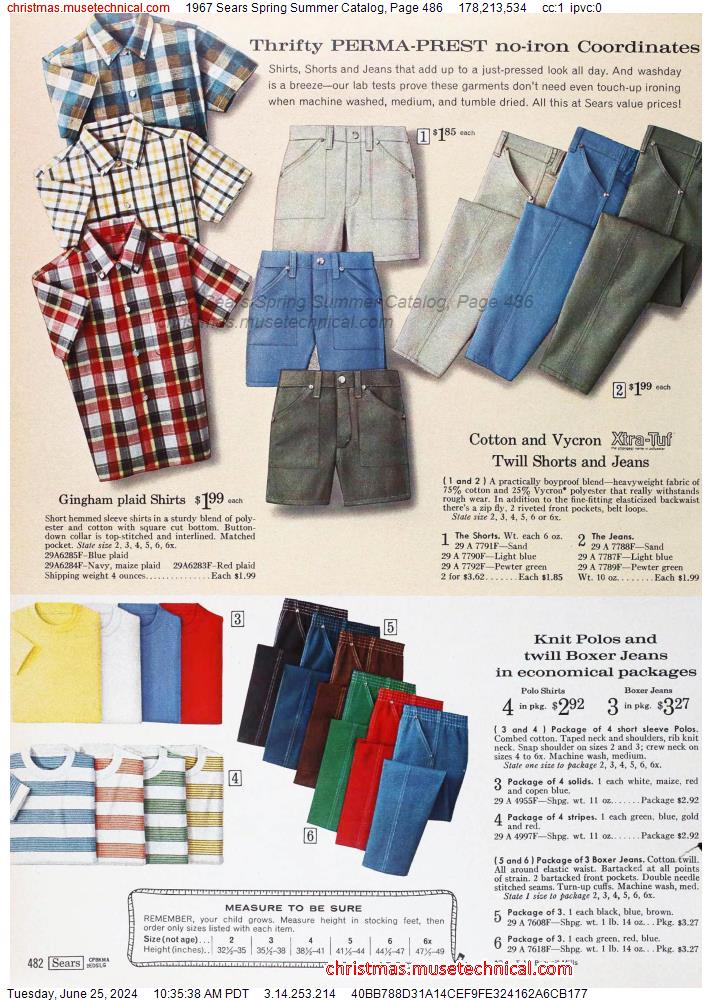 1967 Sears Spring Summer Catalog, Page 486