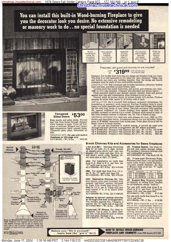 1976 Sears Fall Winter Catalog, Page 972