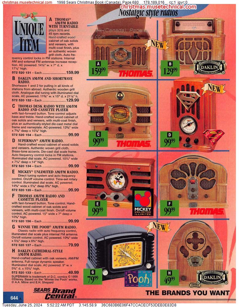 1998 Sears Christmas Book (Canada), Page 680