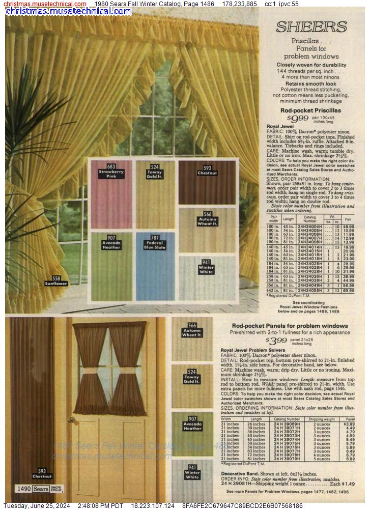 1980 Sears Fall Winter Catalog, Page 1486