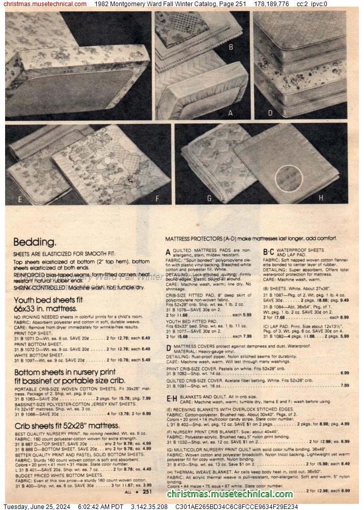 1982 Montgomery Ward Fall Winter Catalog, Page 251