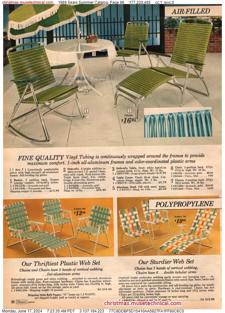 1969 Sears Summer Catalog, Page 86
