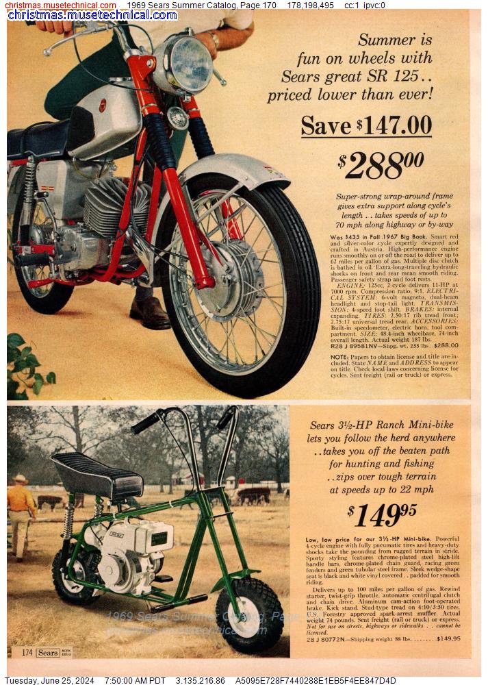 1969 Sears Summer Catalog, Page 170