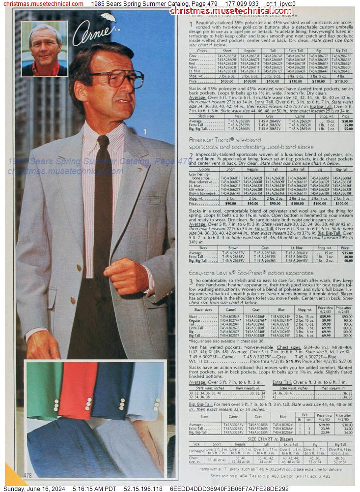 1985 Sears Spring Summer Catalog, Page 479