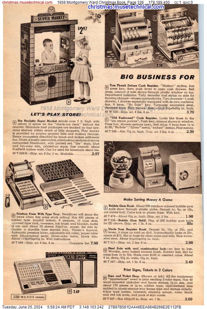 1958 Montgomery Ward Christmas Book, Page 336