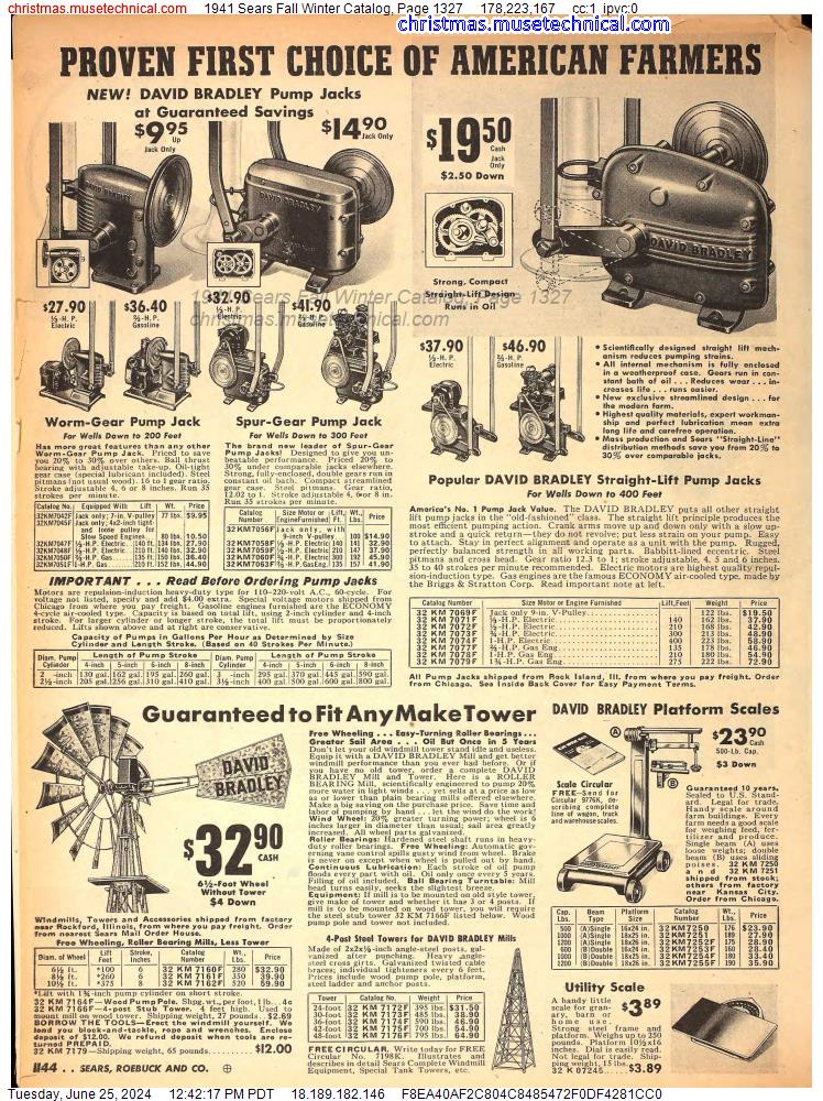 1941 Sears Fall Winter Catalog, Page 1327