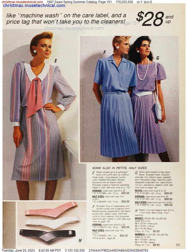 1987 Sears Spring Summer Catalog, Page 151