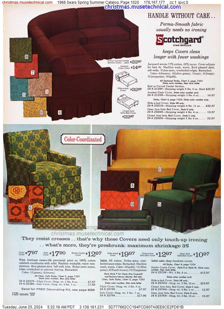 1966 Sears Spring Summer Catalog, Page 1520