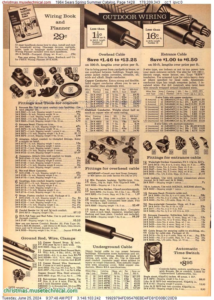 1964 Sears Spring Summer Catalog, Page 1428