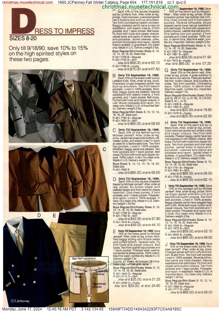 1990 JCPenney Fall Winter Catalog, Page 604