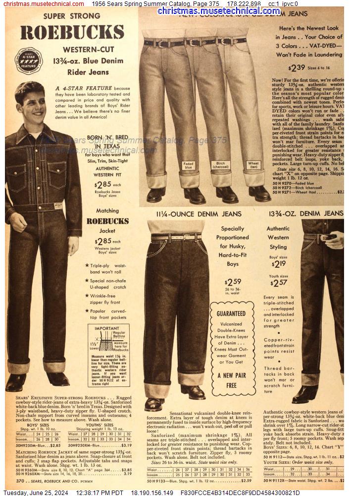 1956 Sears Spring Summer Catalog, Page 375