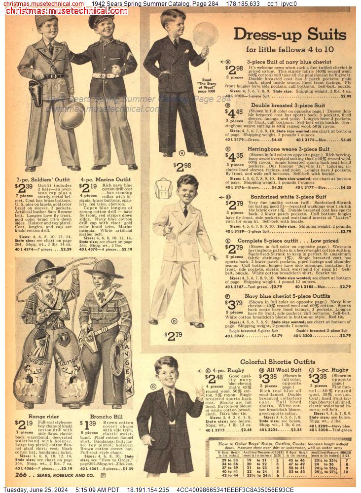 1942 Sears Spring Summer Catalog, Page 284